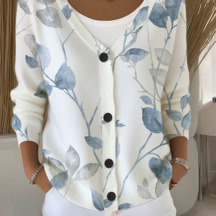 Dames Elegante & Bloemenprint Cardigan