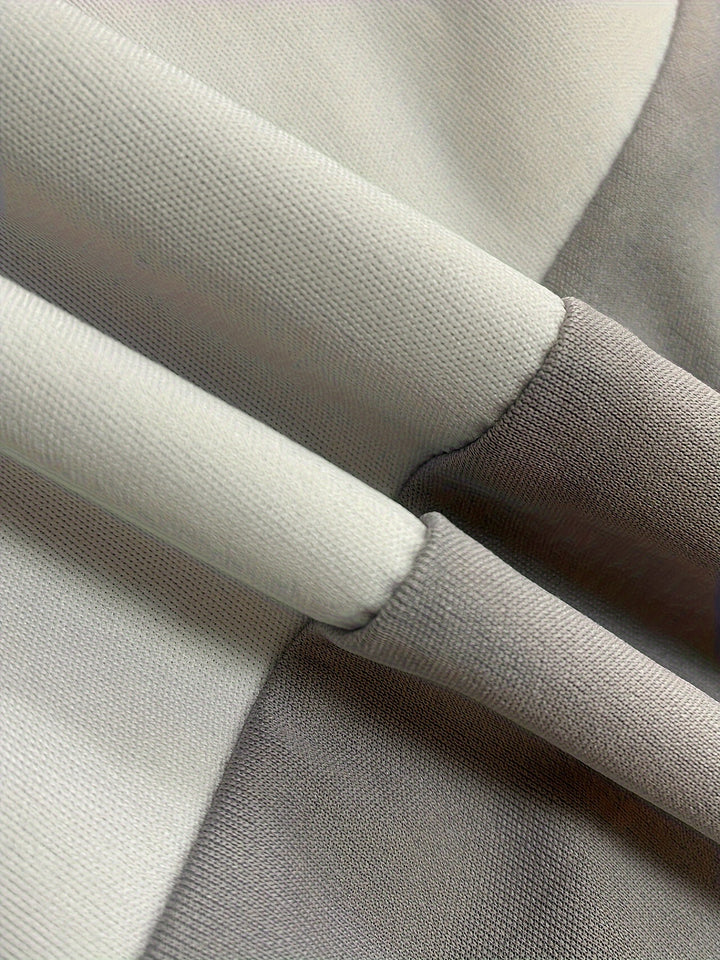 Luipaardprint Patchwork Tweedelige Set - Trendy Lange Mouwen Top & Broek