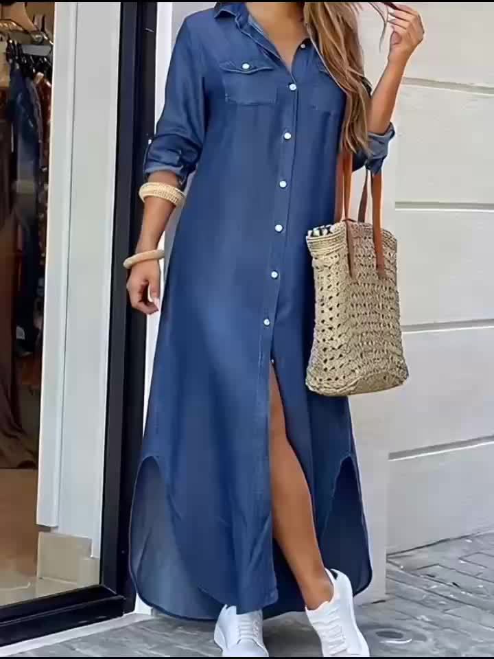 Elegante Zomer Overhemdjurk – Comfortabel & Stijlvol