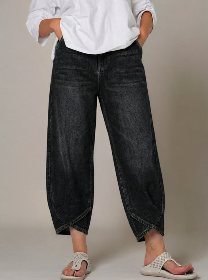Dames Casual Simpele Denim Katoenen Broek