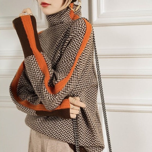 Clémence | Trui met contraststrepen en col