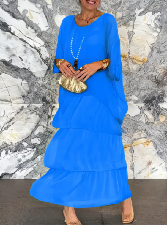 Caroline | Elegante Vloeiende Maxi-jurk