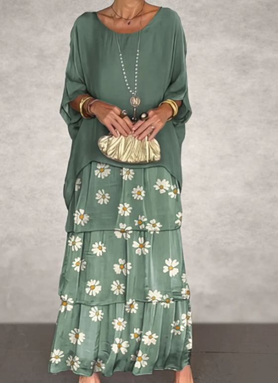 Caroline | Elegante Vloeiende Maxi-jurk