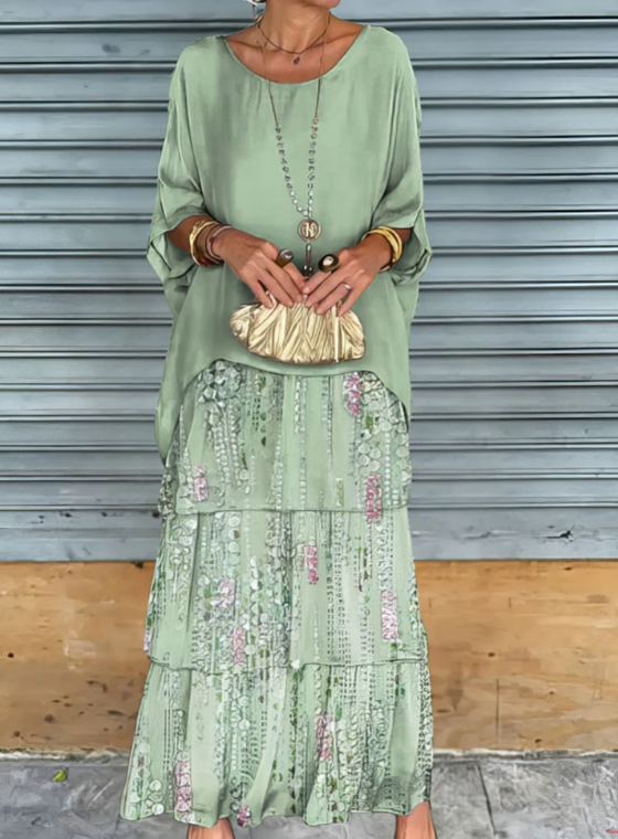 Caroline | Elegante Vloeiende Maxi-jurk