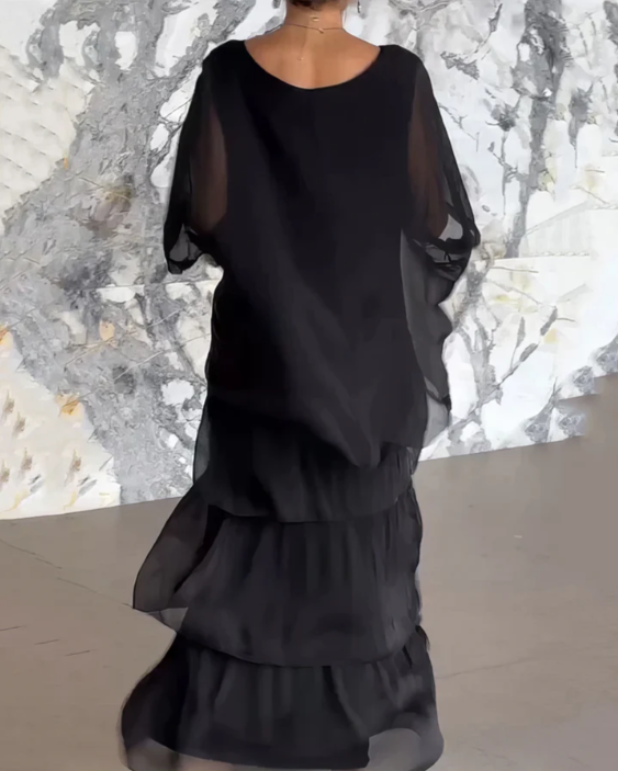 Caroline | Elegante Vloeiende Maxi-jurk