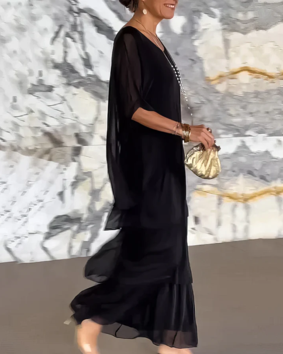 Caroline | Elegante Vloeiende Maxi-jurk