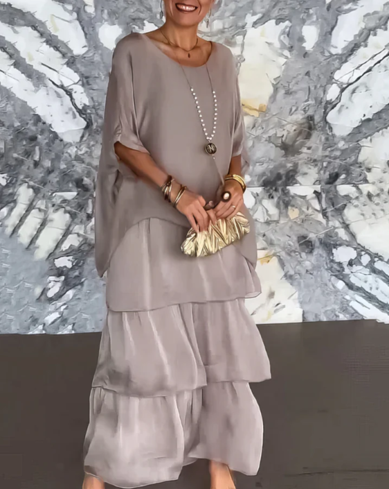 Caroline | Elegante Vloeiende Maxi-jurk