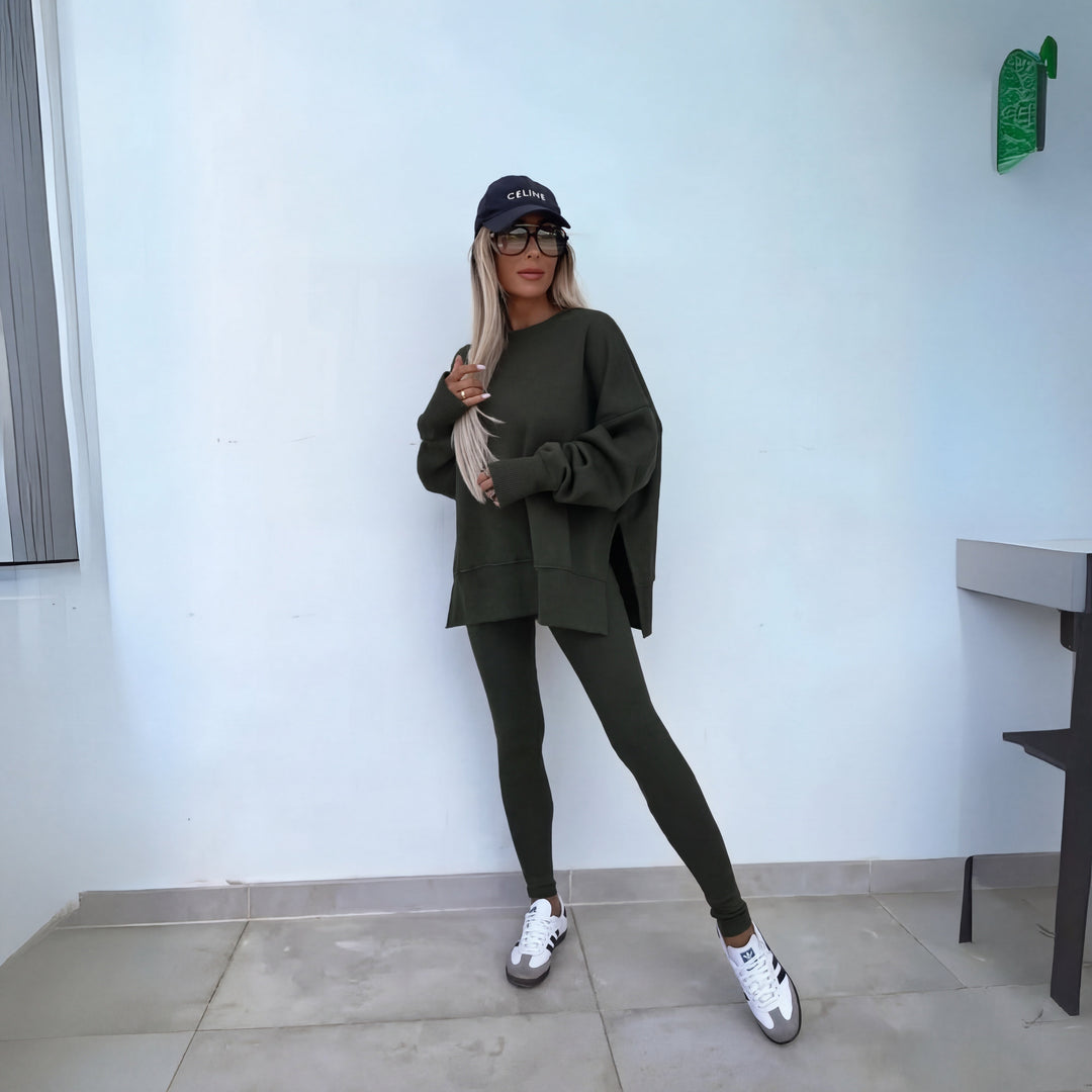 YACHI™ - Casual Langsleeve Sweatshirt en Broek Set