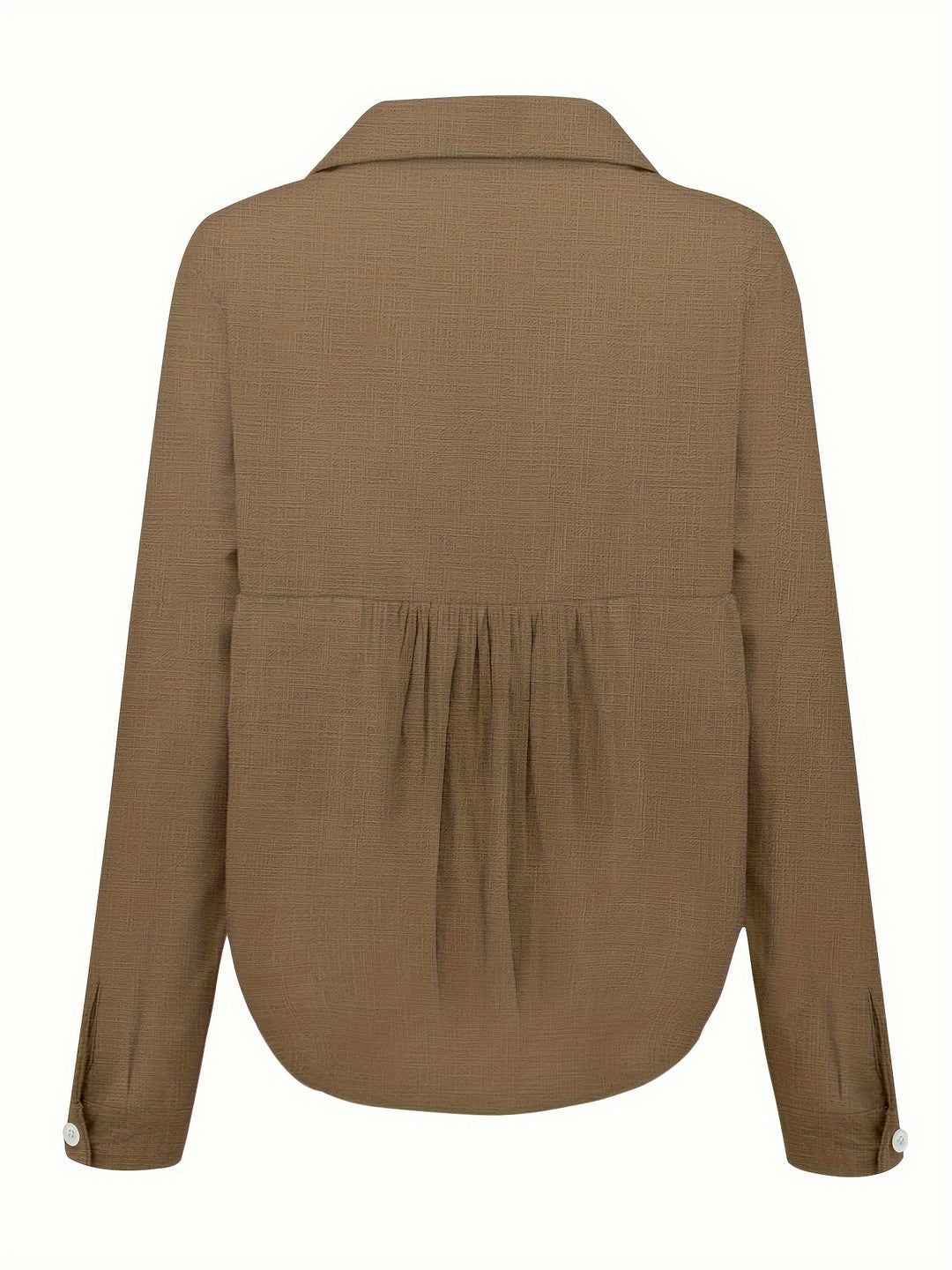 Losse Linnen Blouse met Lange Mouwen