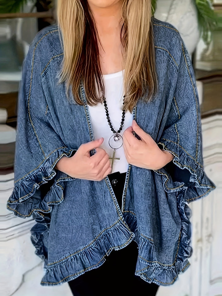 Stijlvol Losvallend Denim Shirtjack voor Dames