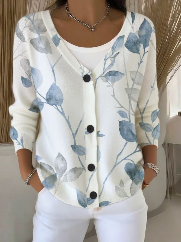 Dames Elegante & Bloemenprint Cardigan