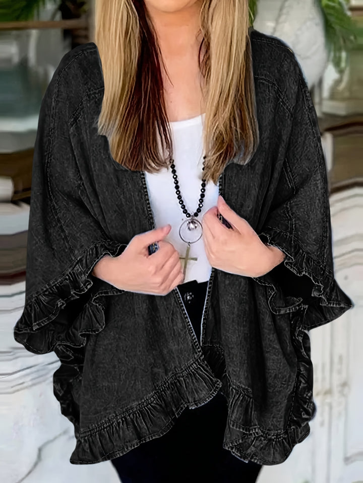Stijlvol Losvallend Denim Shirtjack voor Dames
