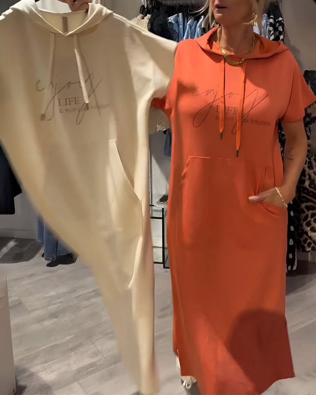 CECILE™ | Casual hoodie jurk