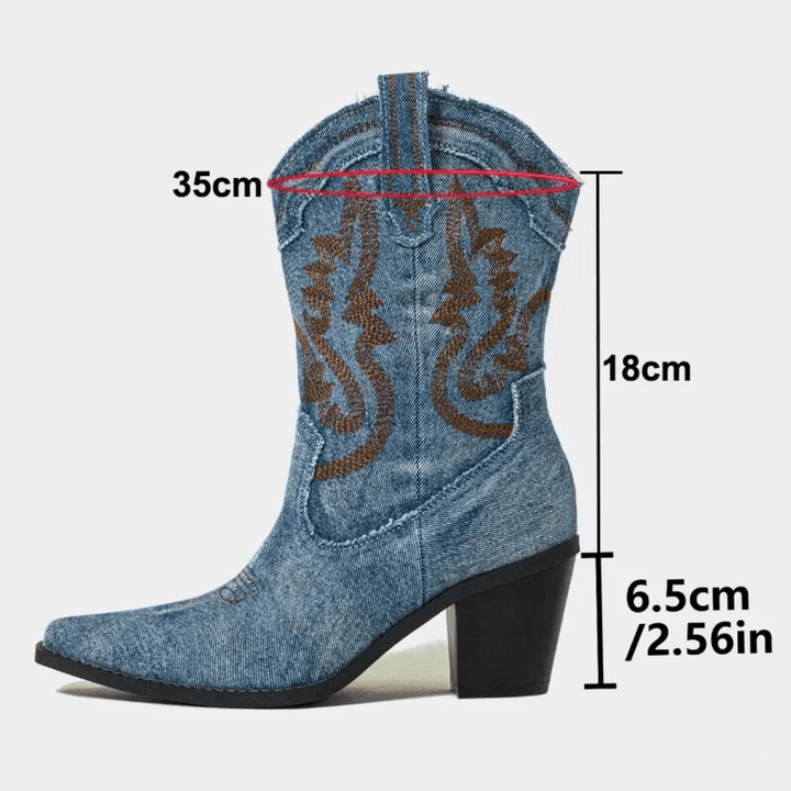 Veloria Denim Enkellaarsjes
