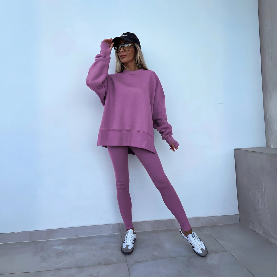 YACHI™ - Casual Langsleeve Sweatshirt en Broek Set